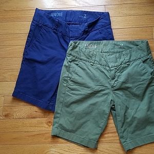 2 pairs J. Crew Andie shorts